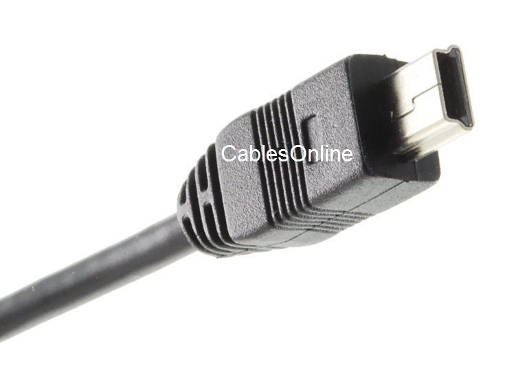 1.5ft USB-2.0 B-Female Panel Mount to Mini 5-Pin Male Cable, USB2-B501P