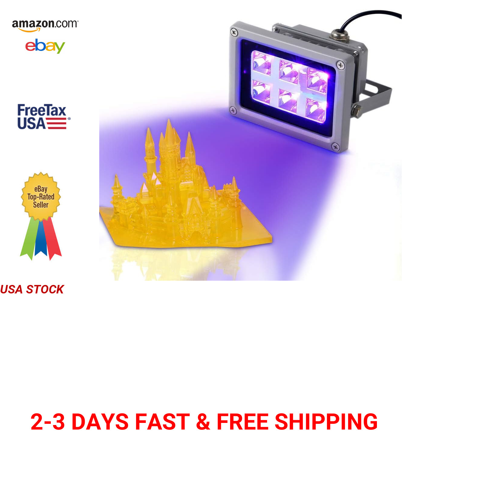 3D Printer UV Resin Curing Light for SLA DLP LCD Printing 405nm 60w LED