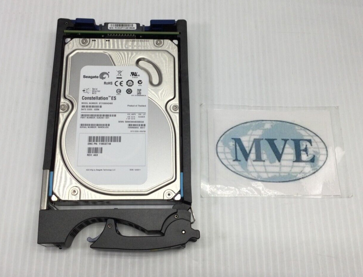LOT OF 5 1TB EMC 005049407 118032749 9JX244-031 ST31000424SS 3.5″ SAS HARD DRIVE