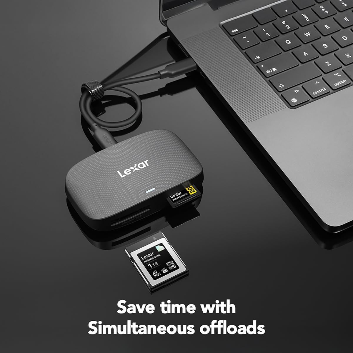 Professional CFexpress Type B/SD USB 3.2 Reader Up to 10Gbps – Compact Design