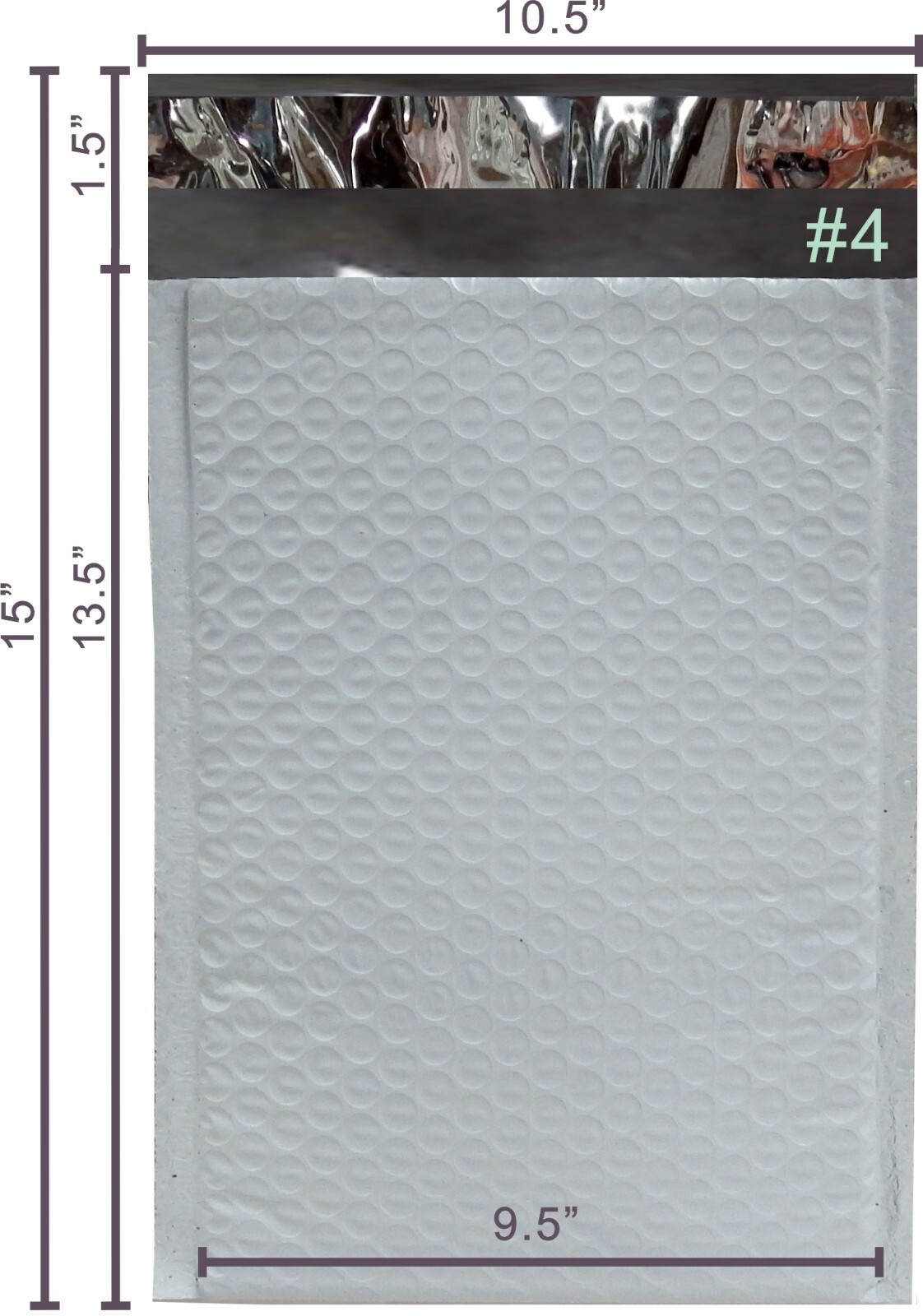 Polycyberusa® 200 #4 9.5 X 13.5 Poly Bubble Mailers Padded Envelopes