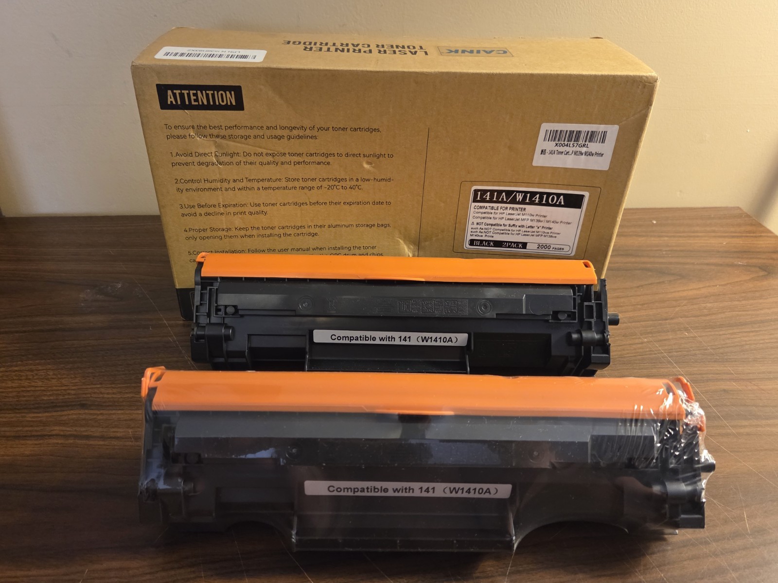 2 Pack 141A W1410A Toner for HP LaserJet MFP M140w M139w M110w