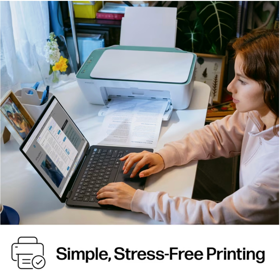 HP DeskJet 2942 Wireless All-in-One Color Inkjet Printer, 6 Months Free Instant