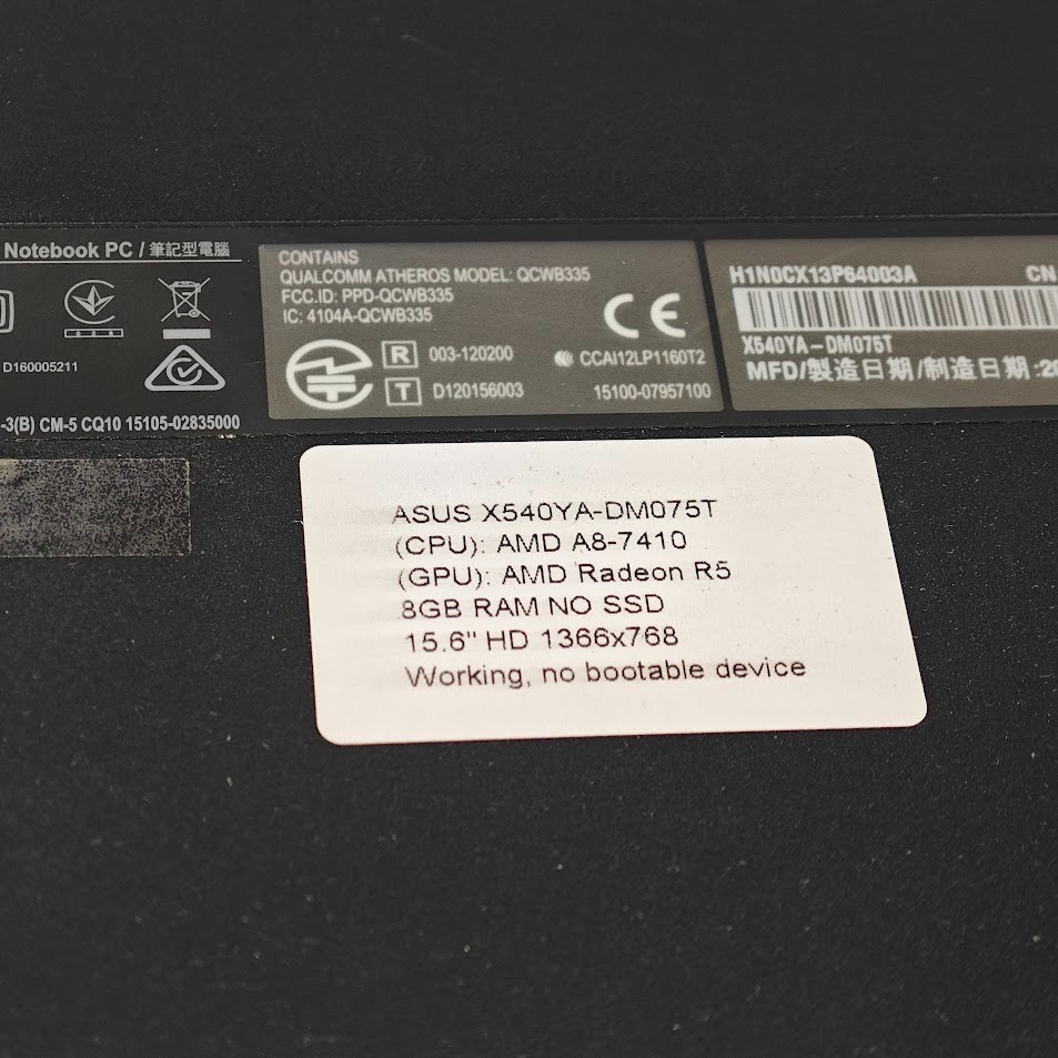 ASUS X540YA-DM075T Laptop – AMD A8-7410 Radeon R5 8GB RAM