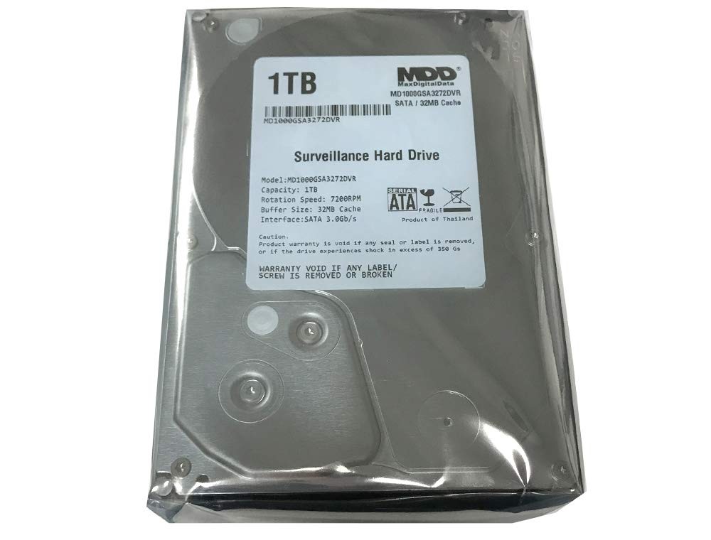 MaxDigitalData 1TB 32MB Cache 7200PM SATA 3.0Gb/s 3.5inch Internal Surveillan…