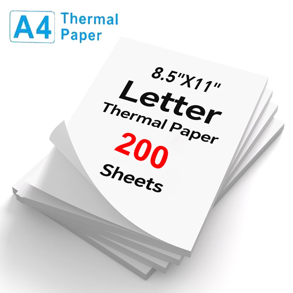 200 Sheet Folding Thermal Printer Paper 8.5″x11″ A4 US Letter Size for M08F M832