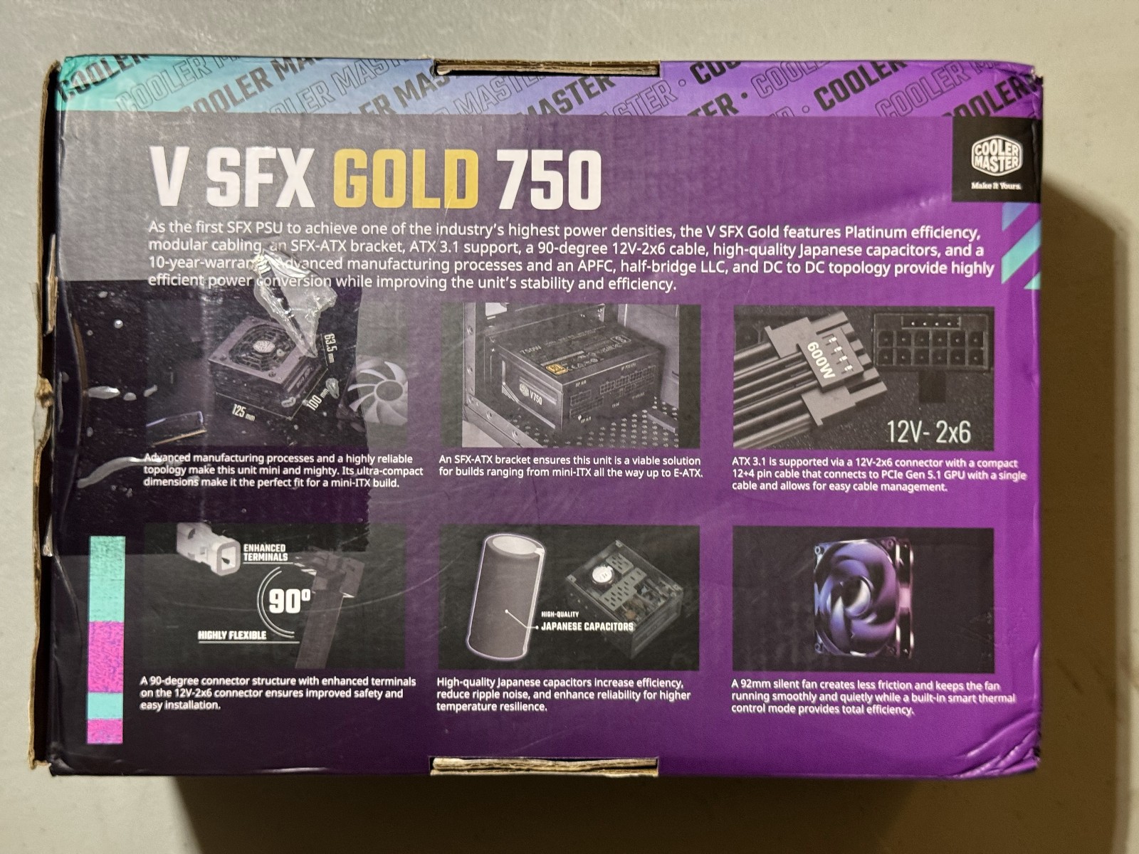 Cooler Master V SFX Gold 750W Modular PSU Black S/N MPY7501SFHAGV3U11252400177