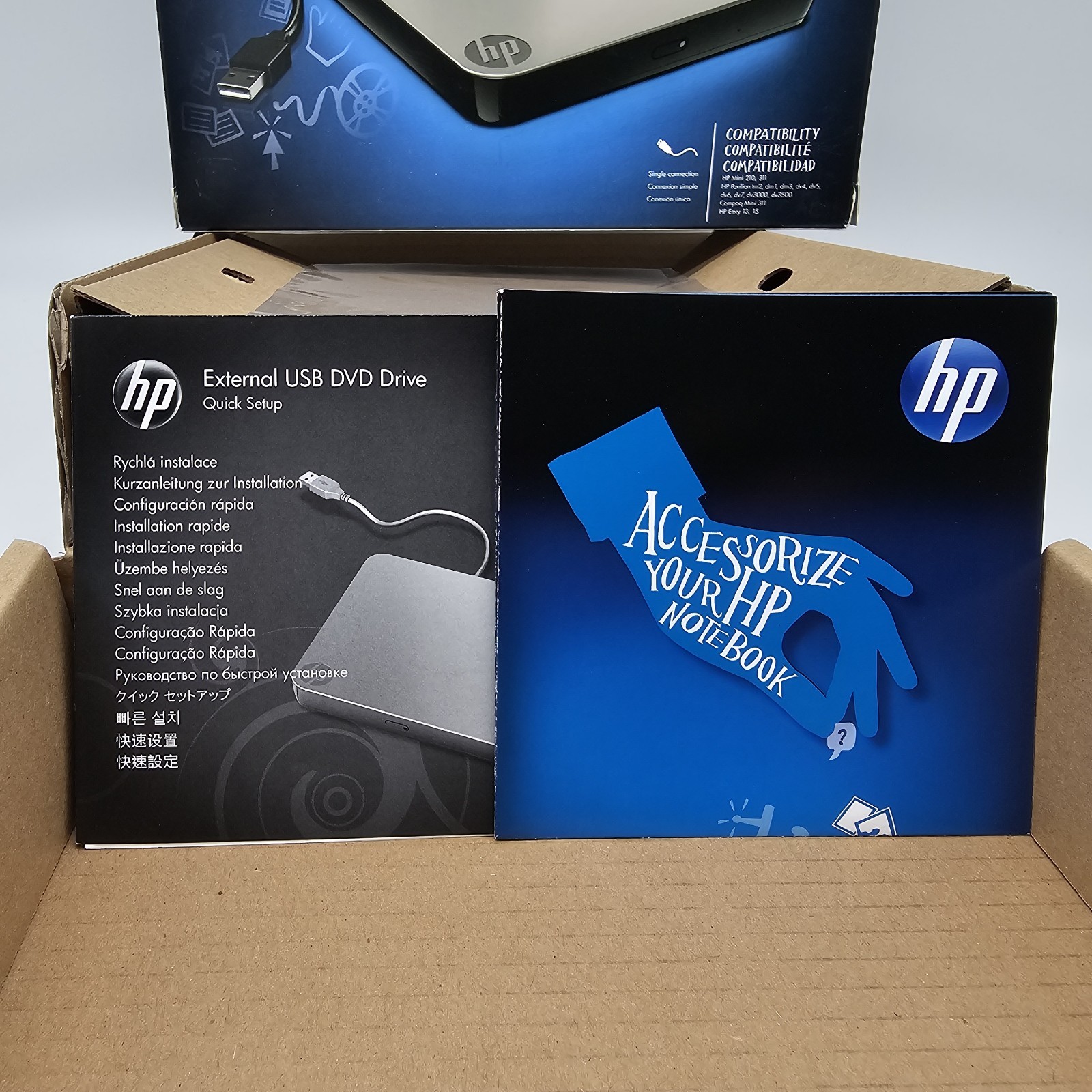 HP HSTNN-ID06 External Optical Disk Drive SuperMulti 8x DVD+R/RW DL Dual Layer