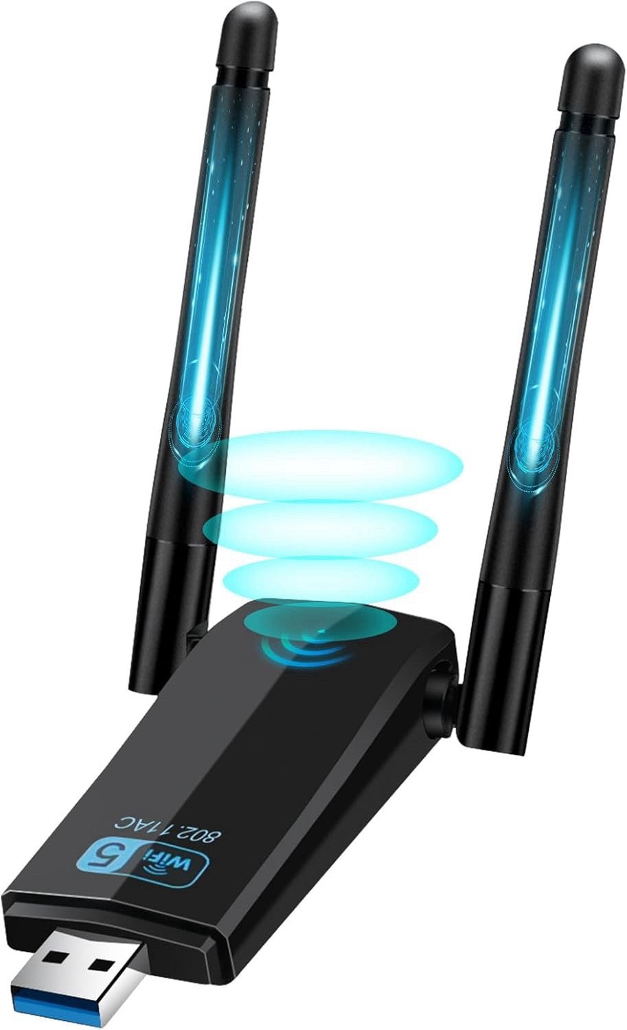 WiFi Adapter USB 3.0, AC1300 Mbps, Dual Band 5GHz/2.4G, Wireless Network Adapter