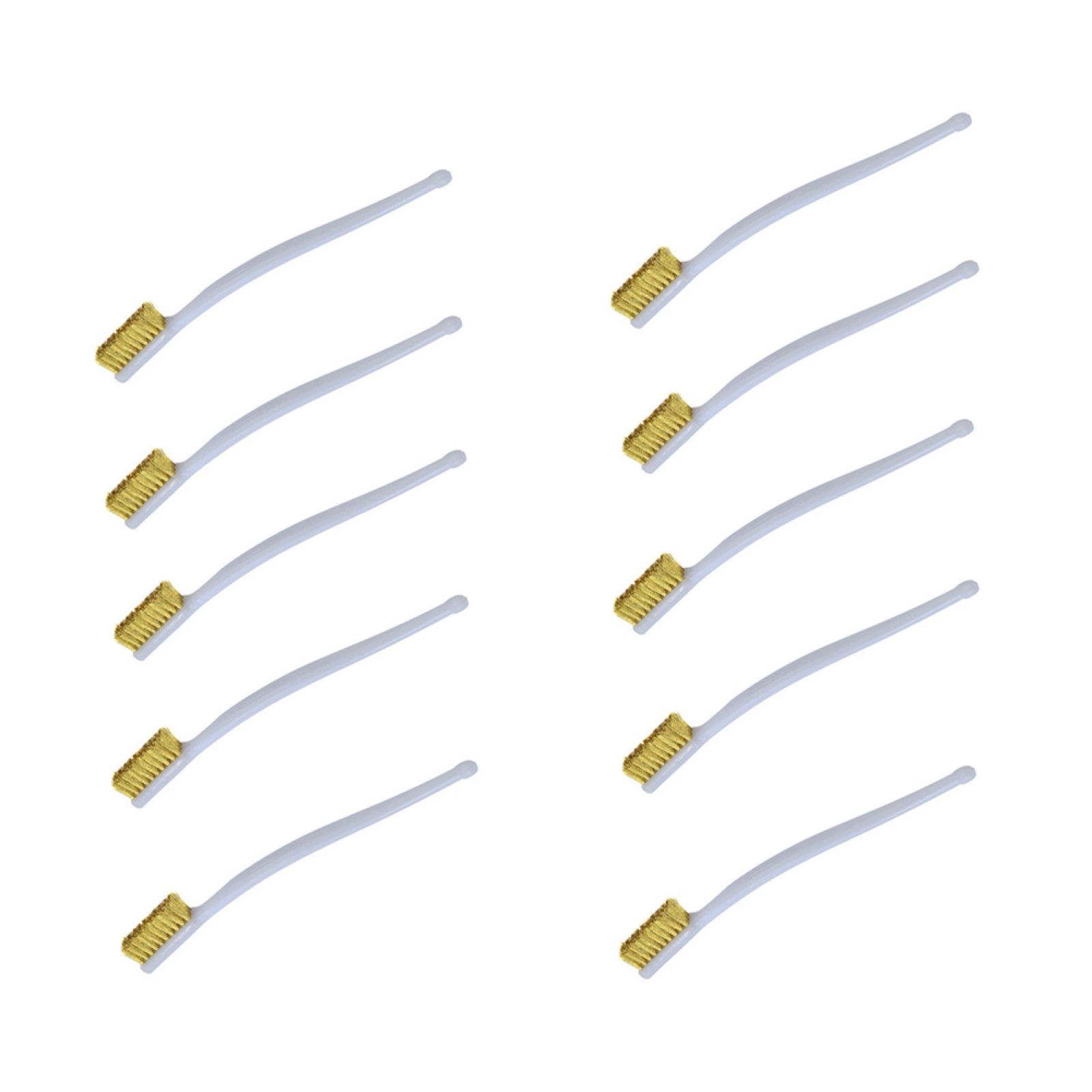 10 Pack 7inches Cleaning/Removal Dirt Tool Copper Wire Toothbrush Brush Handle j