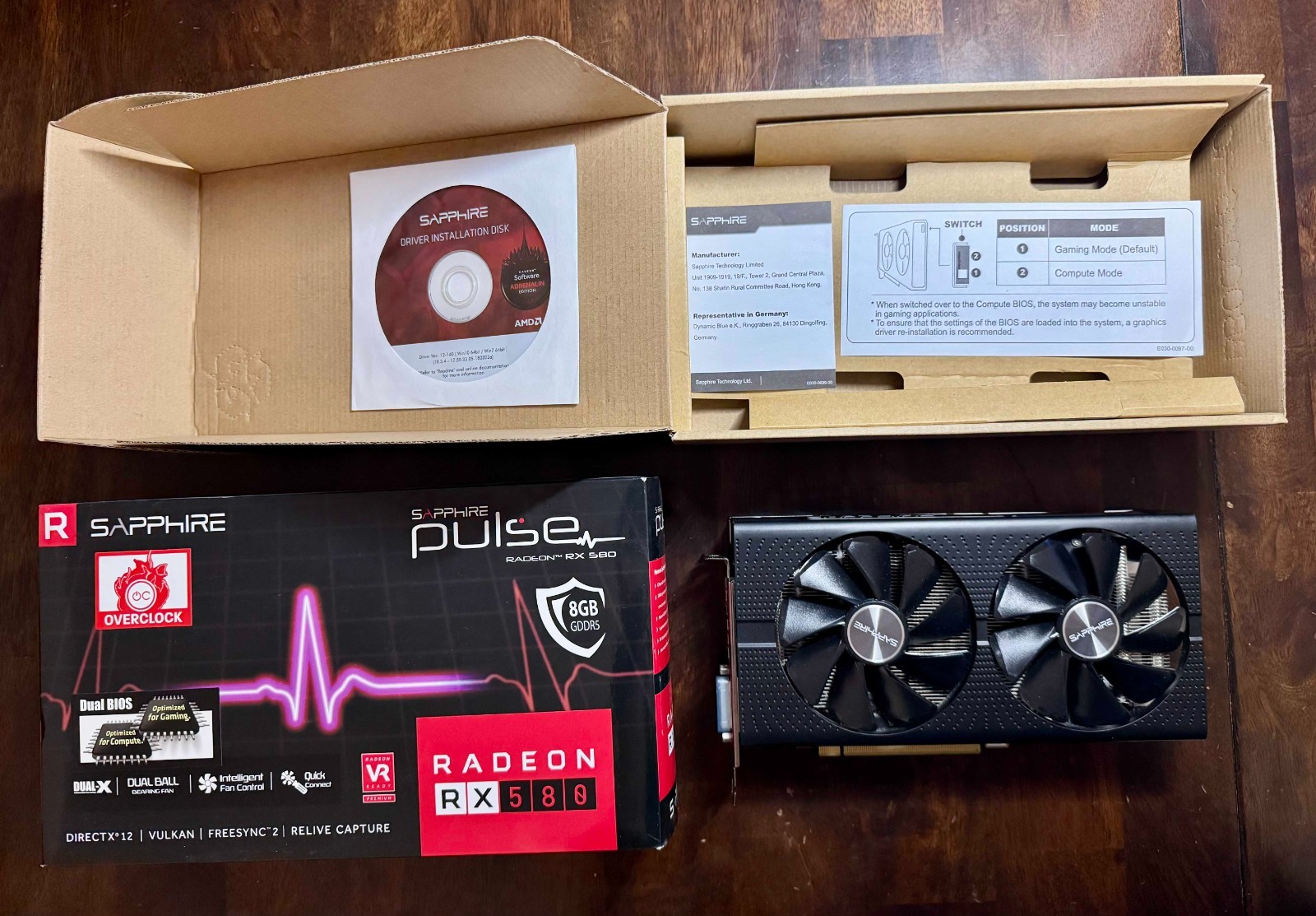 SAPPHIRE PULSE Radeon RX 580 OC Lite 8GB GDDR5 Graphics Card