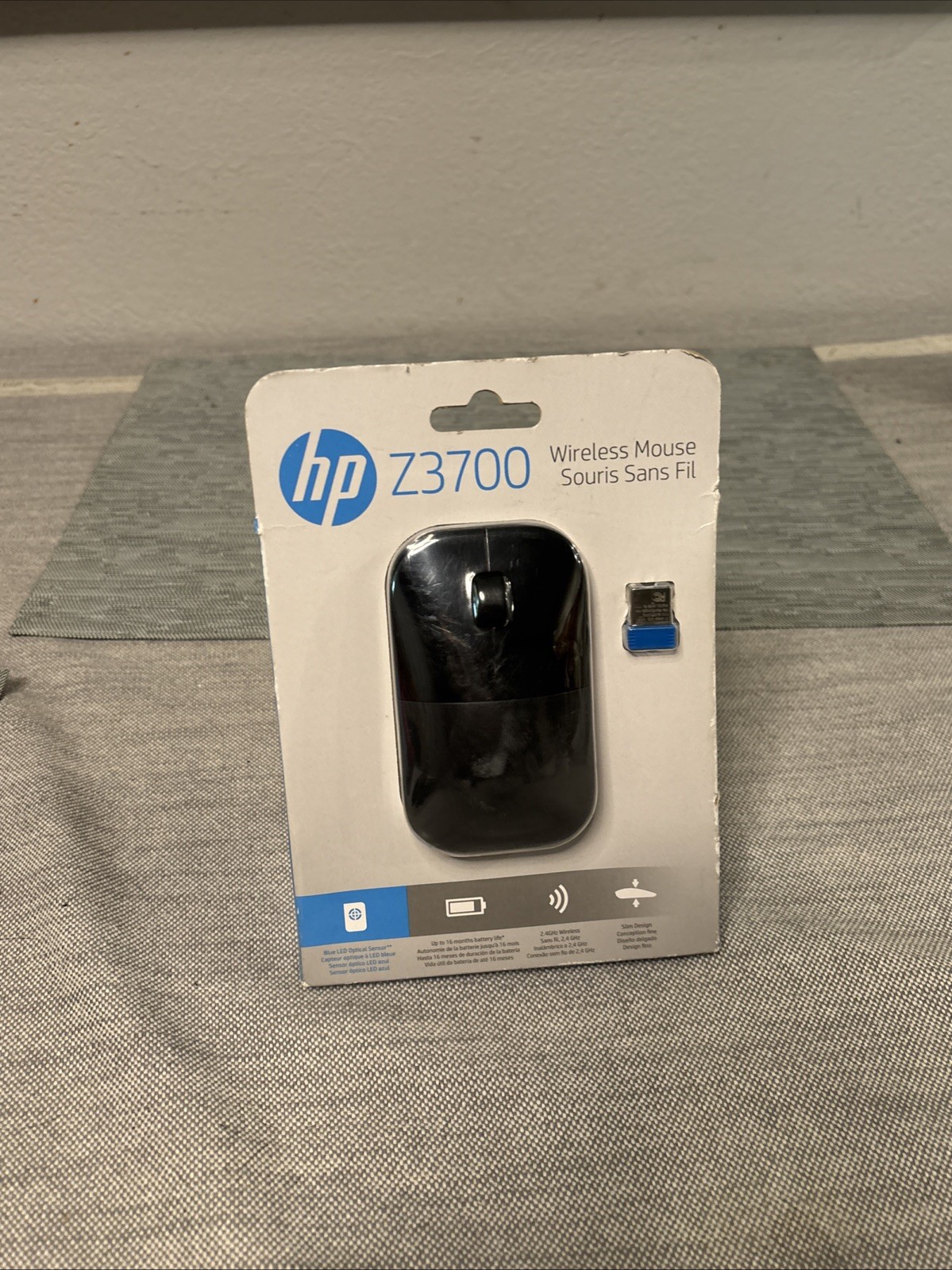 HP Z3700 Wireless Computer Mouse with USB Dongle Black New Sealed 76763 89