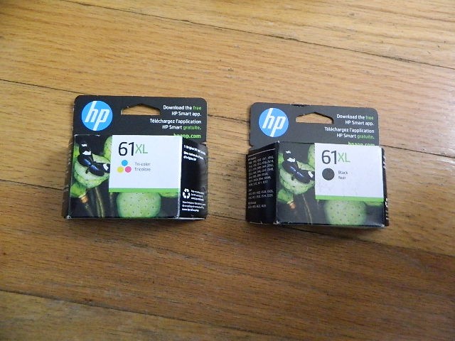 2027 GENUINE SET 2 HP 61XL LARGE BLACK/COLOR CARTRIDGES DeskJet 1000-3512 SEALED