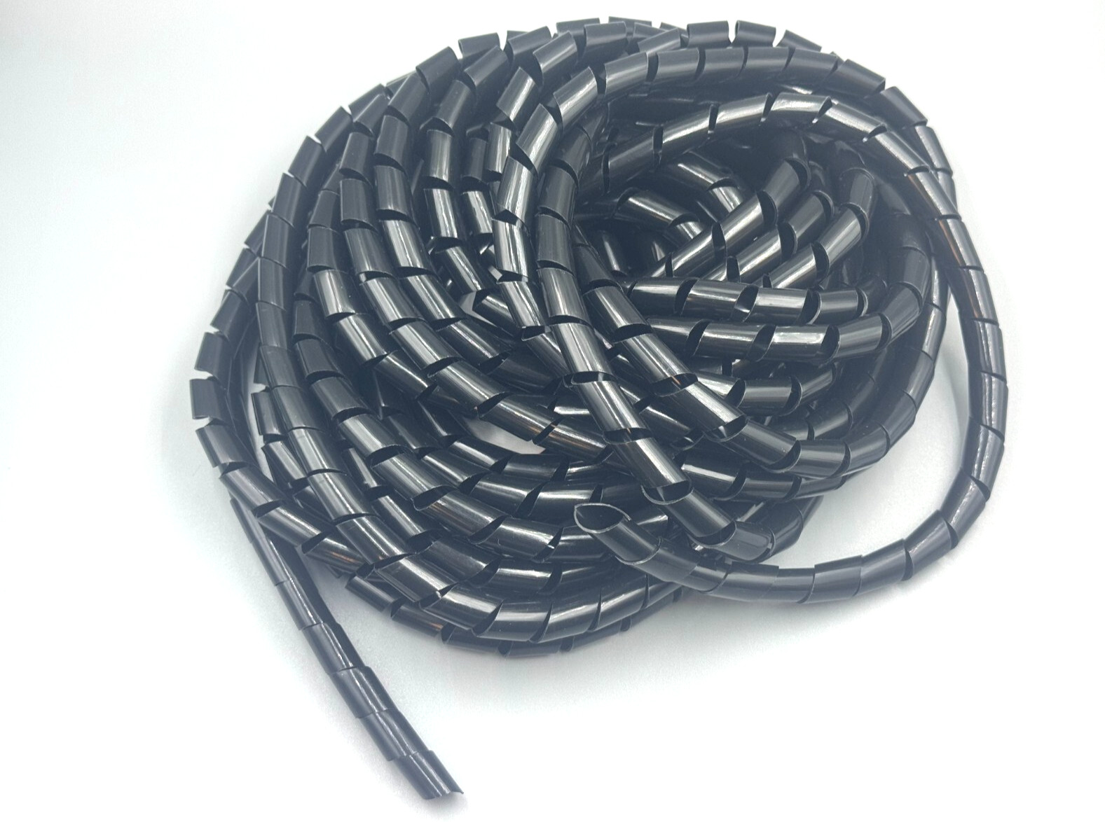 1/2″ (12mm) Dia x 20 ft long Spiral Cable protective wrap sheath 20mil black