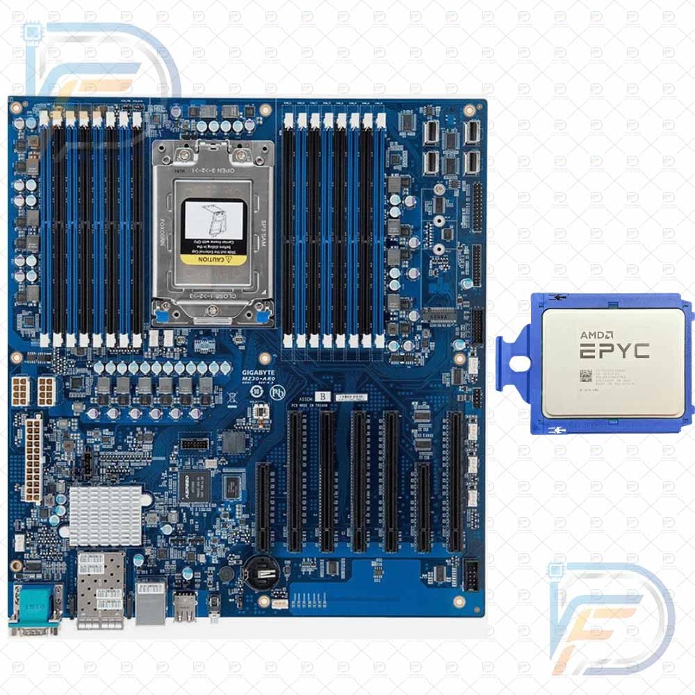 GIGABYTE MZ31-AR0 + AMD EPYC 7551 32-Core SP3 Server Motherboard CPU Combo