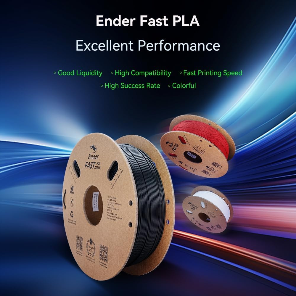 3D Printer Filament for Ender3 V3 KE/SE, Ender Fast PLA Filament 1.75Mm Bundle 2
