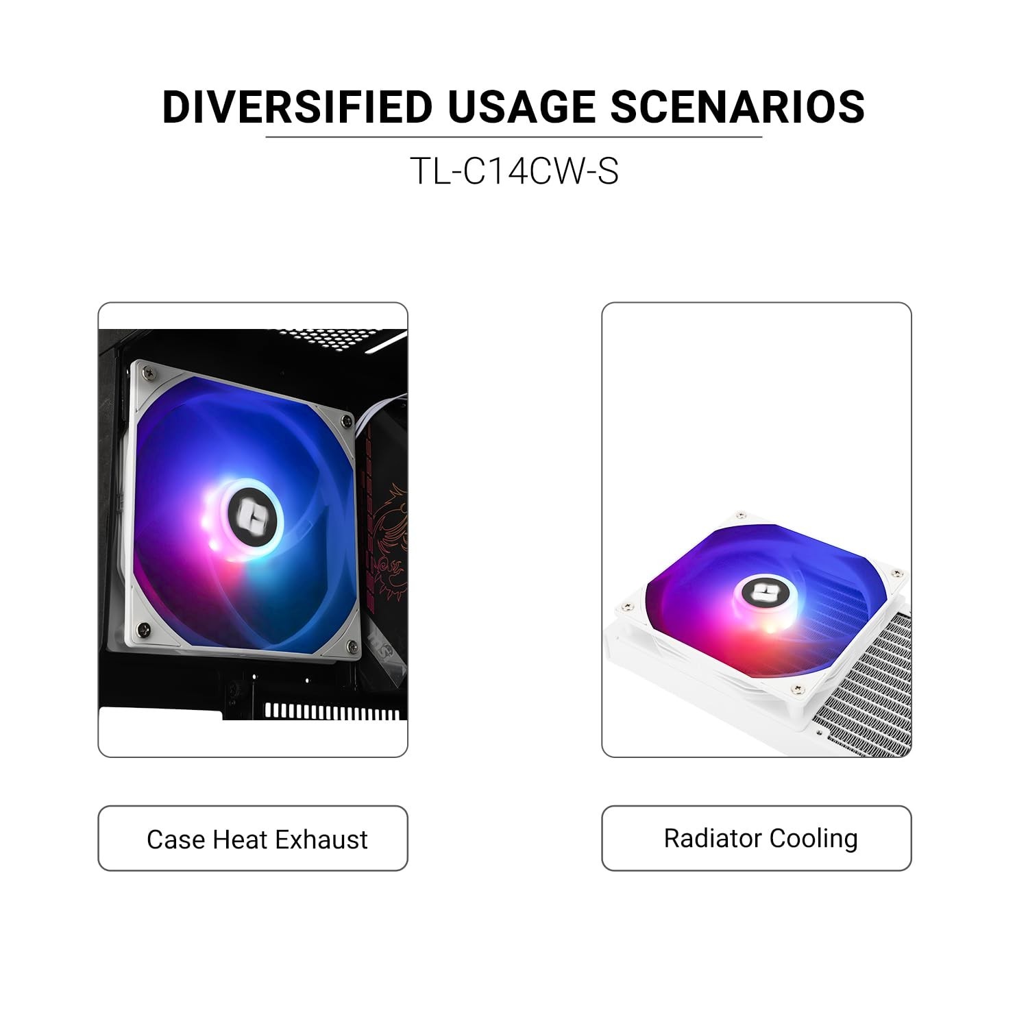 Thermalright TL-C14CW-S CPU Fan,with High Speed 1500RPM,14CM Quiet PWM Fan,Co…
