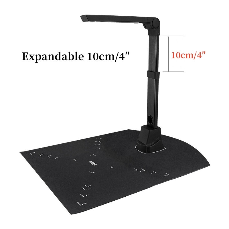 12MP Book & Document Scanner w/ OCR Auto-Flatten Deskew for Desktop/Laptop
