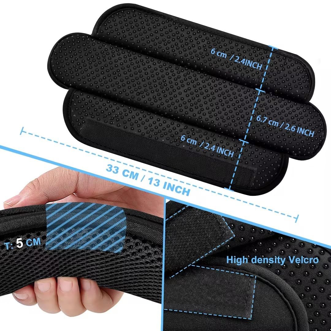 ZINZ 2-Pack Universal Shoulder Pad with Ultra thick 33 cm, Black-2pack