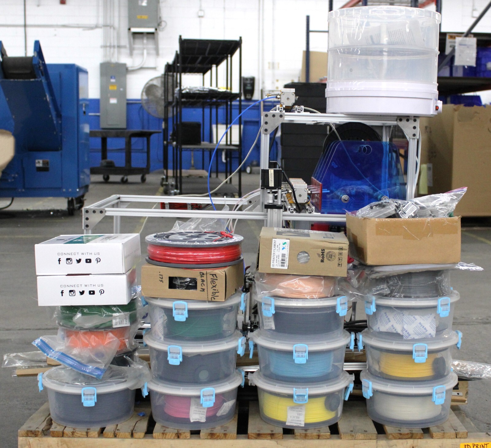3D Printer Machine with multiple spools – See images-Needs new Heat-bed