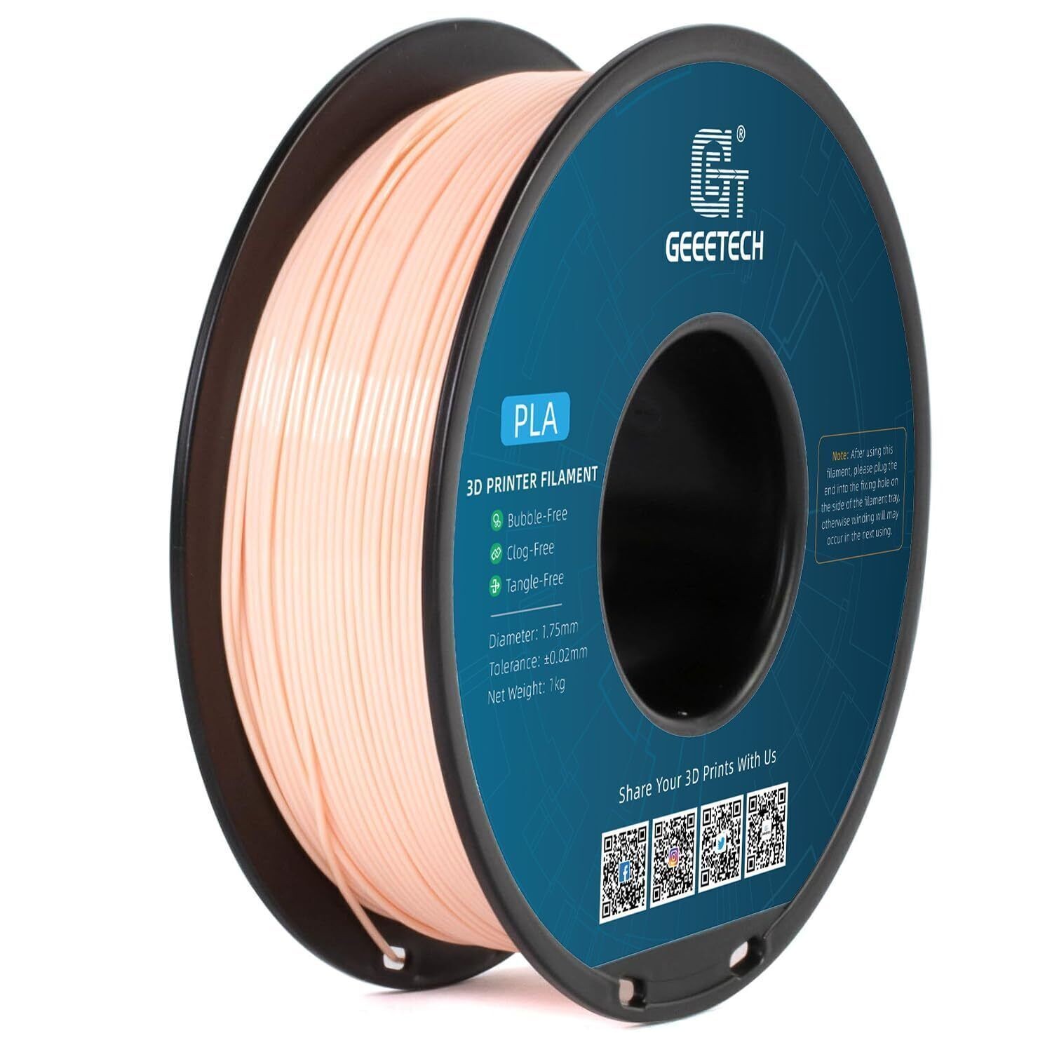 【Buy 6 Get 4 Free，Add 10 】Geeetech 3D PLA Filaments 1KG/Roll 1.75mm Regular PLA
