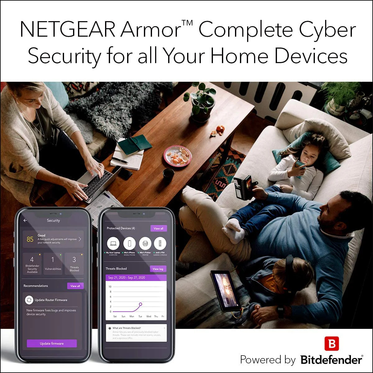 NETGEAR RAX50-100NAR Nighthawk 6-Stream AX5400 WiFi Router Certified Refurbished