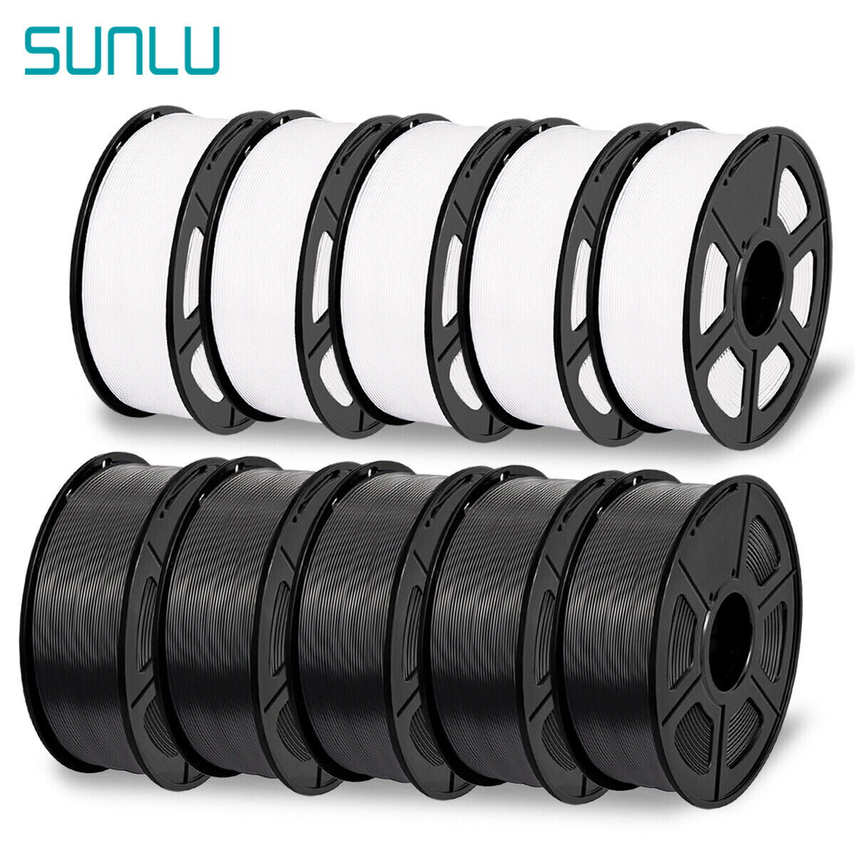 10KG SUNLU PLA PETG PLA+ ABS 3D Printer Filament 1.75mm Neat Spool No-Tangle