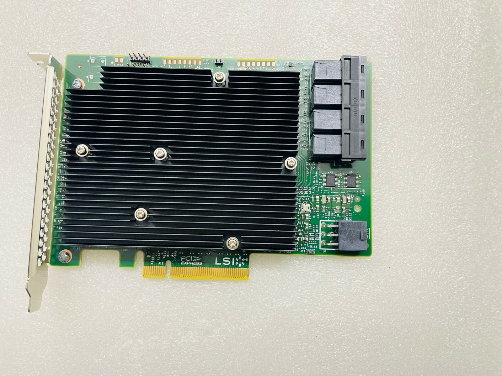 LSI SAS 9300-16I 12GB/S HBA BUS ADAPTER CARD IT Mode 4*SFF-8643 SATA Cable