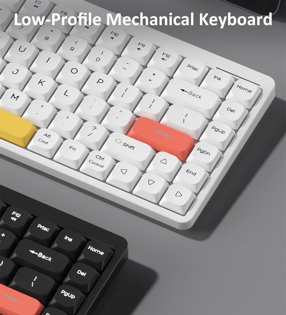 Wireless Mechanical Keyboard 2.4G/Bluetooth Ultra-Slim Low Profile Red Switch