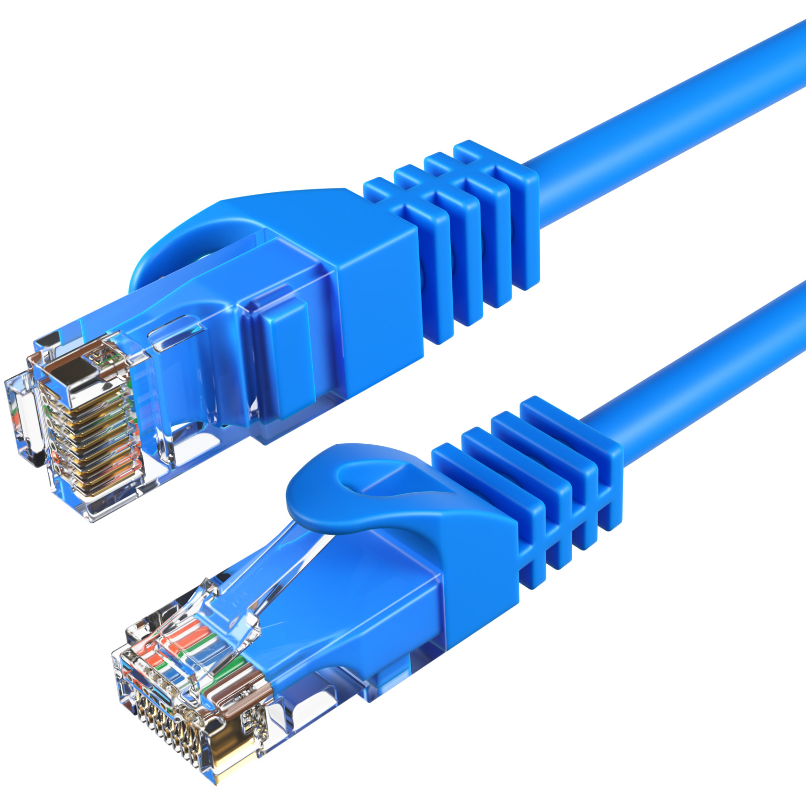 Cat5e Blue Patch Cord Network Cable Ethernet LAN RJ45 UTP 25FT- 200FT Multi LOT