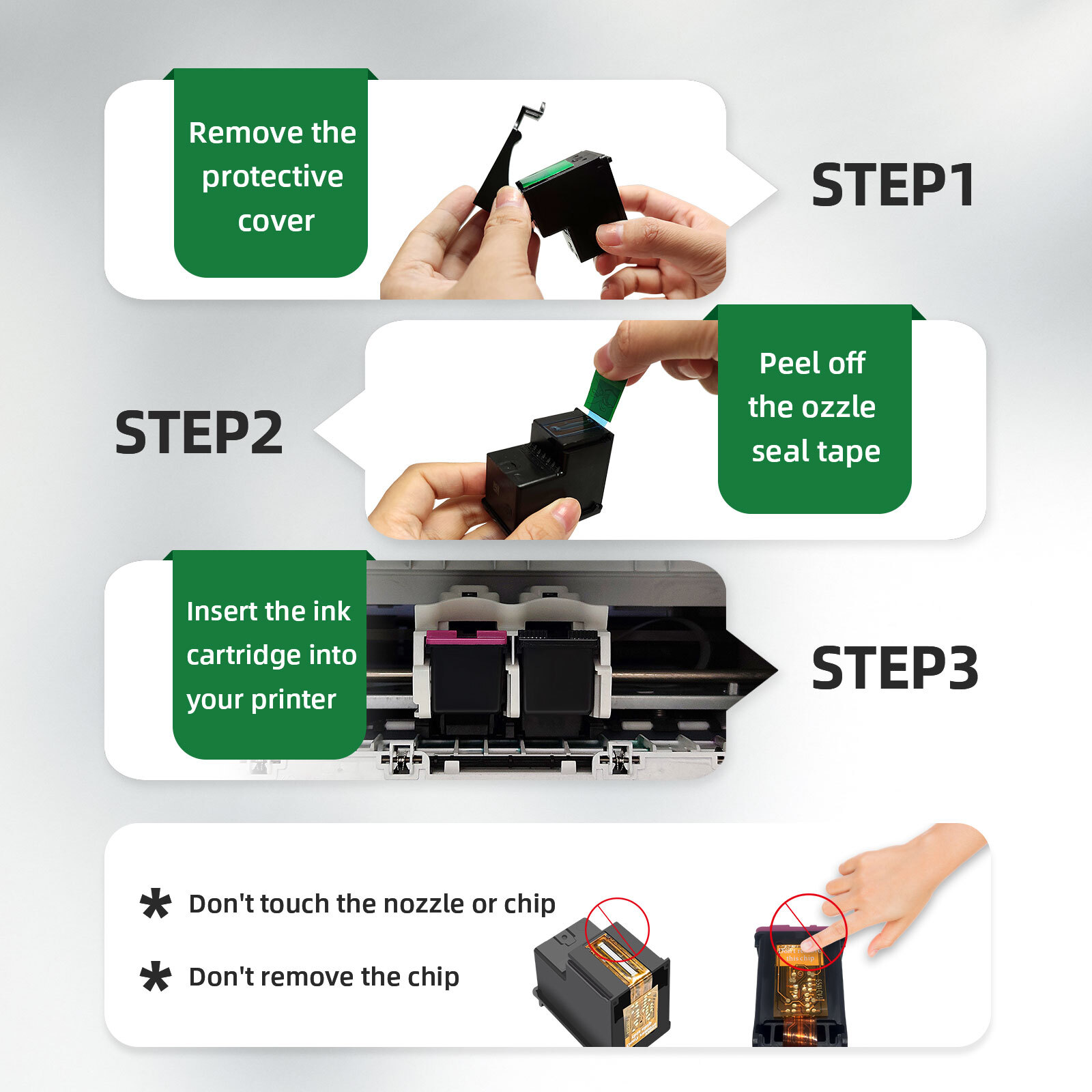 60 XL 60XL Ink Cartridge for HP Photosmart C4680 D110a C4795 DeskJet D2680 LOT