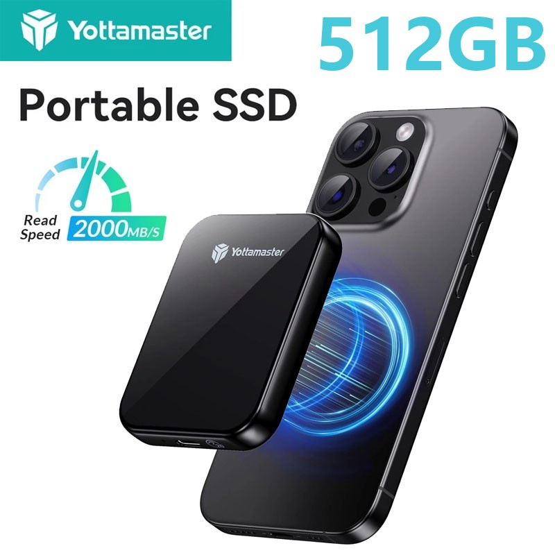 External SSD USB 3.2 Gen 2×2 Portable Solid State Drive Up to 2000MB/s Magnetic