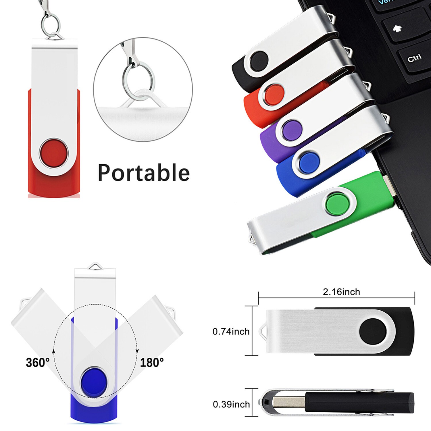 USB Flash Drive Memory Stick Pendrive Thumb Drives U2.0 1G/2G/4G/8G/16G/32GB LOT