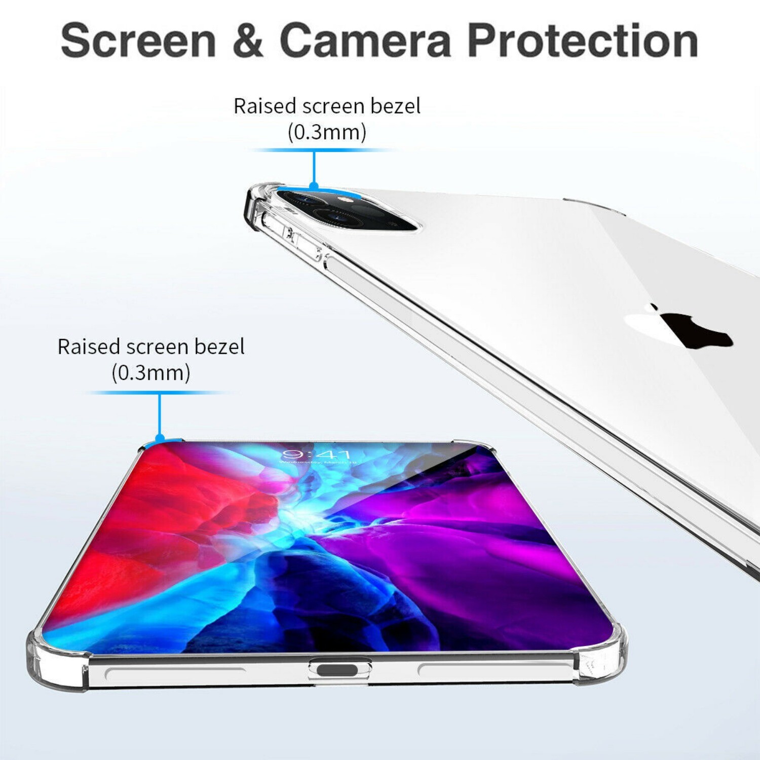 Clear TPU Back Shell Case For Apple iPad Old 2nd 3rd 4th Generation 9.7″ Cover