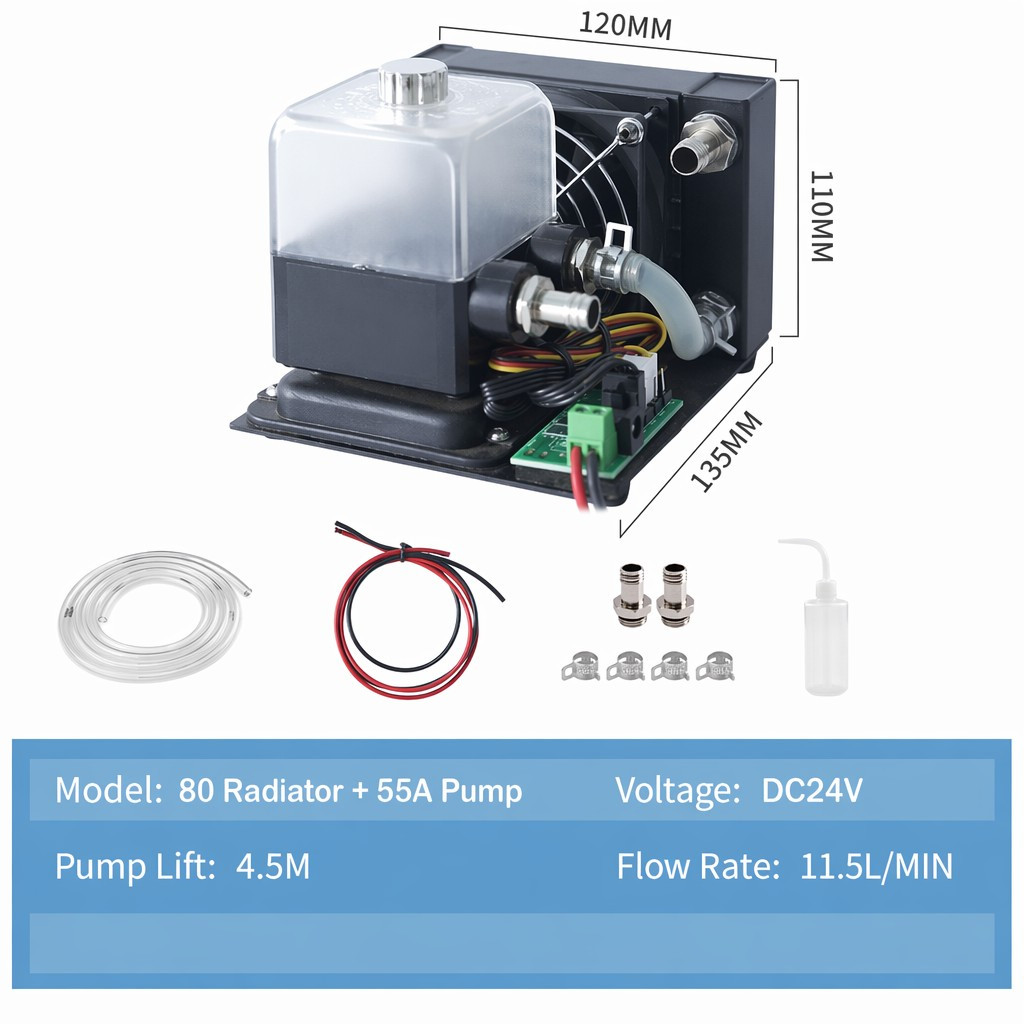OCOCOO External Water Cooling Station 12V/24V AIO Radiator for 3D Printer Laser