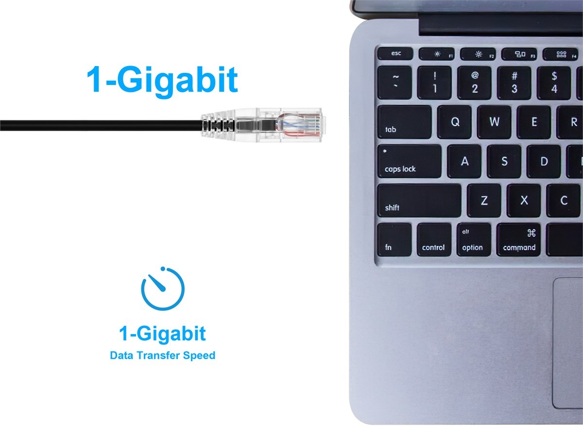 Monoprice Cat6 Ethernet Patch Cable – 5 feet – Black | Snagless RJ45 Stranded