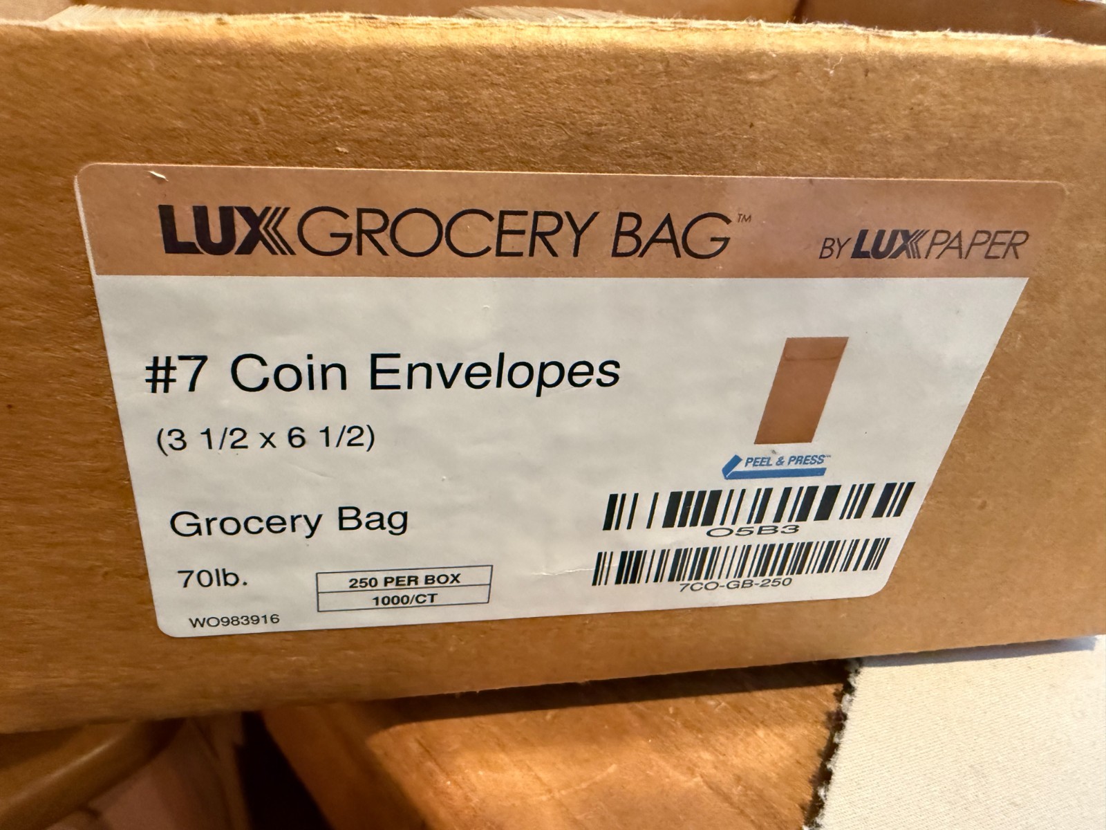#7 Coin Envelopes 3.5 X 6.5 Inches Brown Kraft Envelopes Classic Small 150+