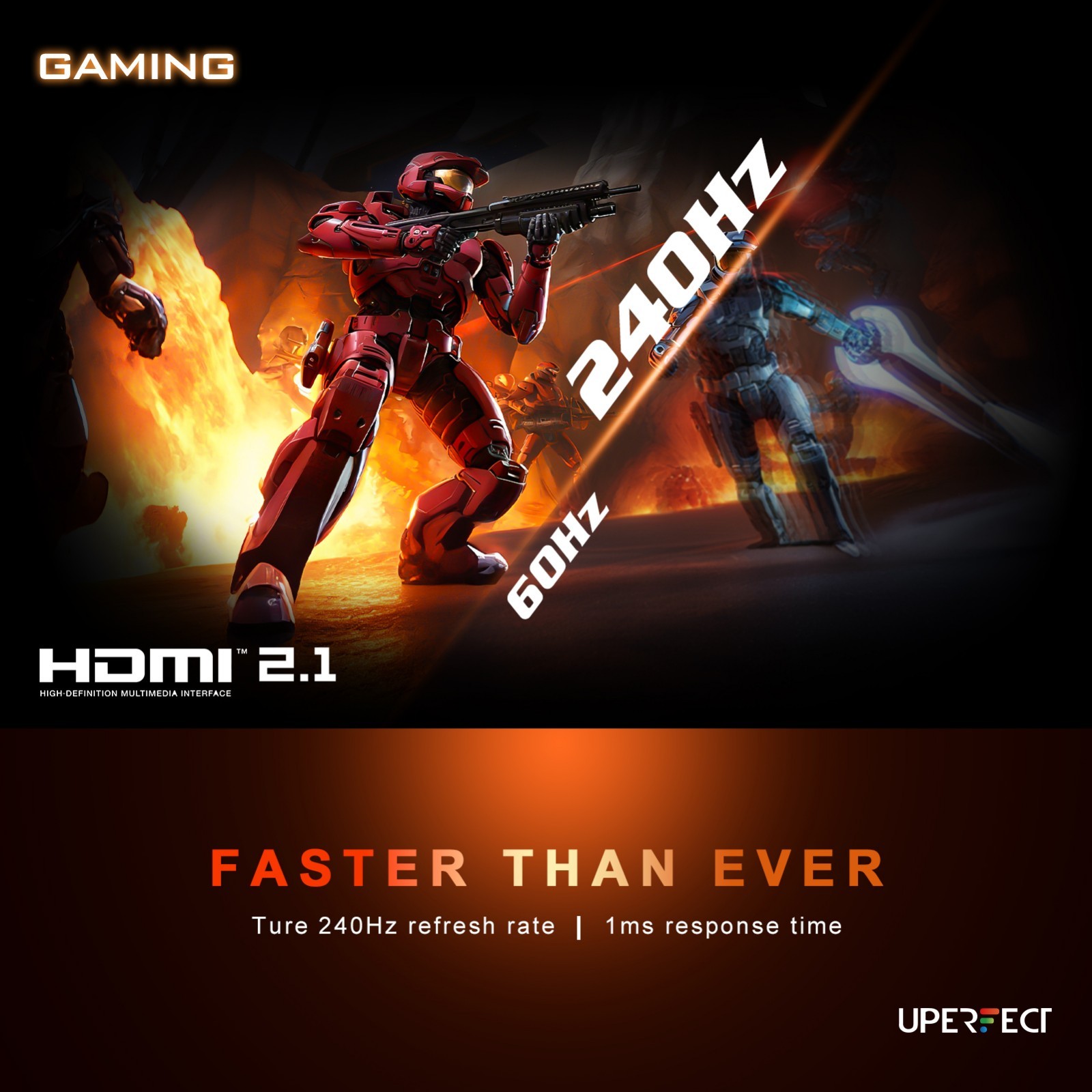 UPERFECT 13.3″ Portable Monitor Gaming Display 1920×1080 PC Screen USB C HDMI