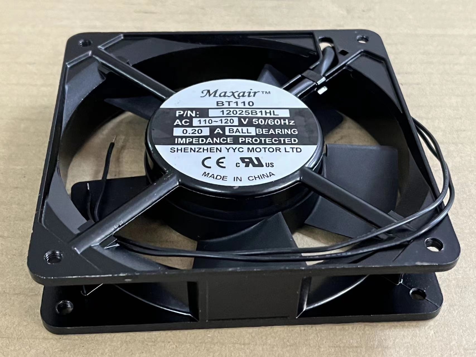 1PCS fan new Maxair BT110 12025B1HL 110~120V12025 12cm 50/60Hz 0.20A