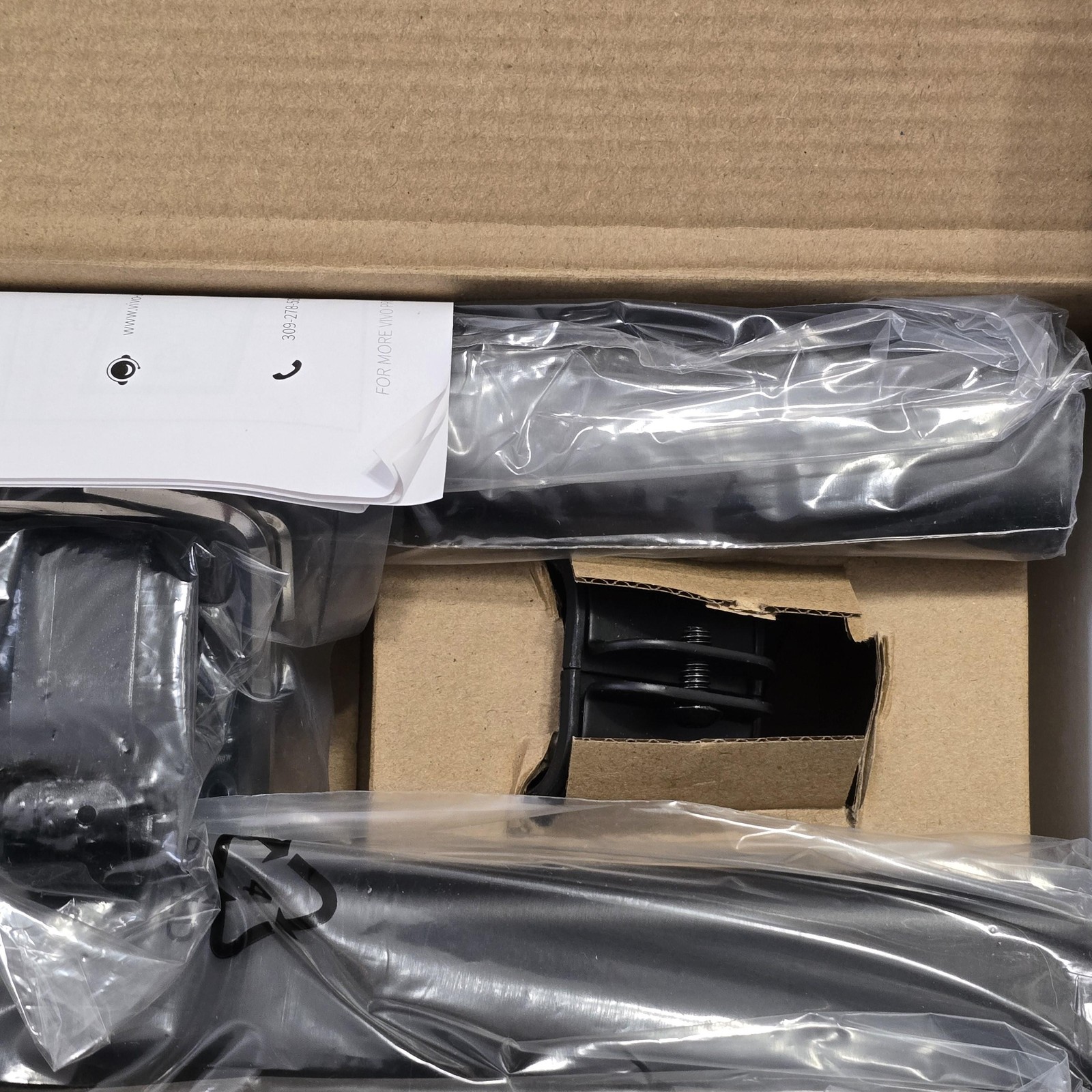 VIVO MOUNT-VW02A Dual Monitor VESA Bracket Mount Arm 75×75 100×100 Black
