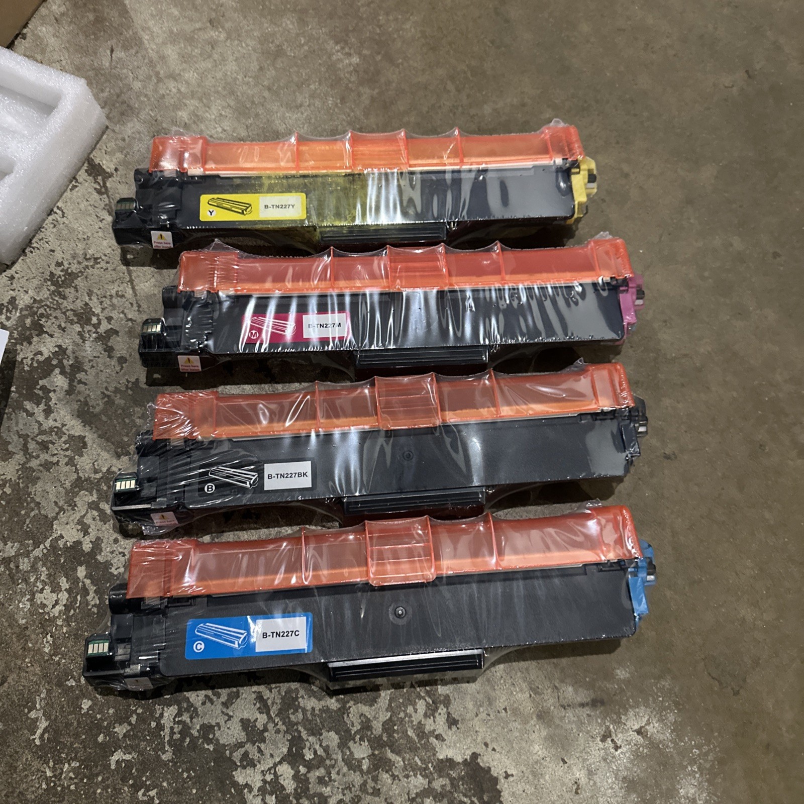 4 TN227M , Bk, C, Y .High Yield Magenta Toner Cartridge Genuine NO RETAIL BOX