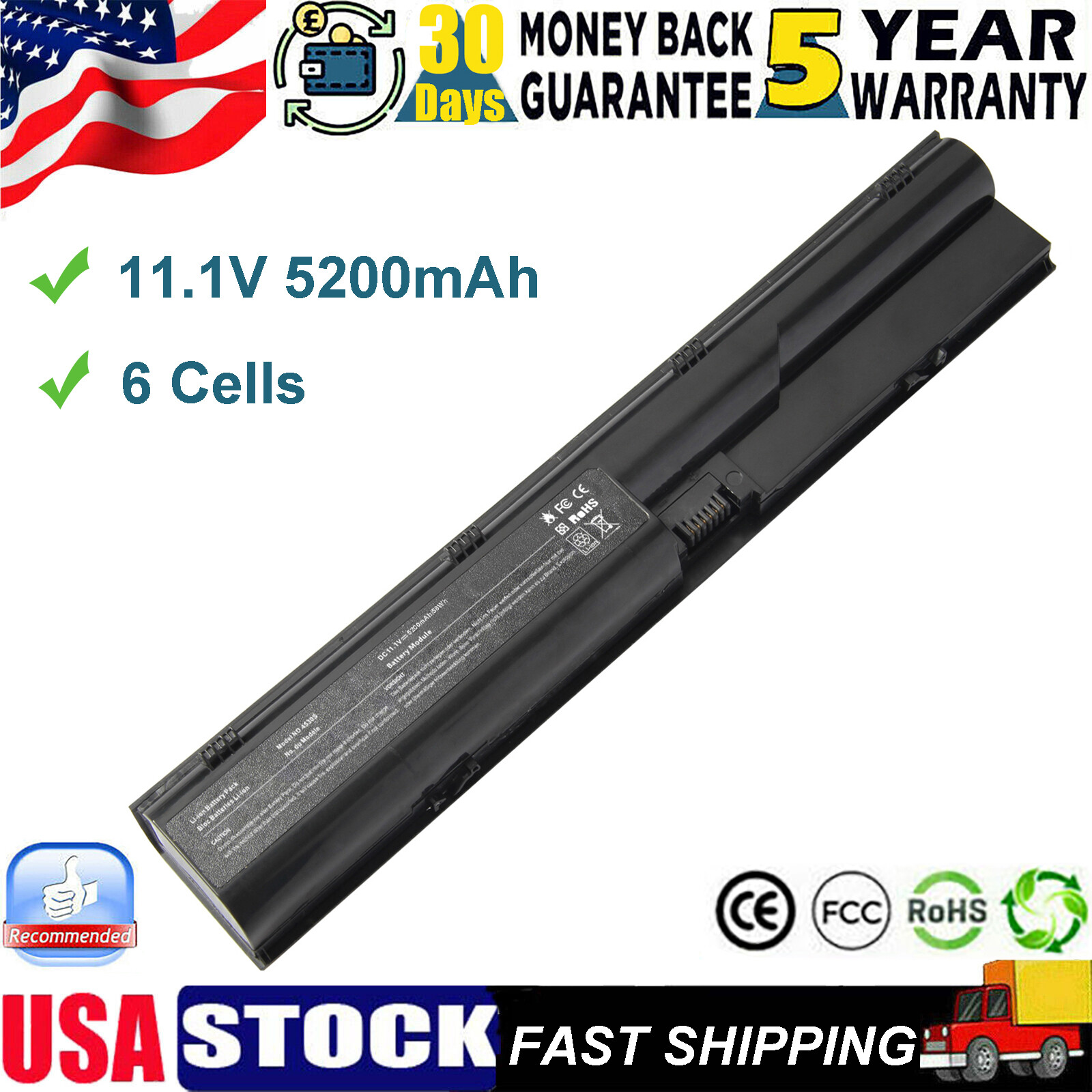 PR06 633805-001 Battery for HP Probook 4530s 4330s 4430s 4440S 4540S 633733-321