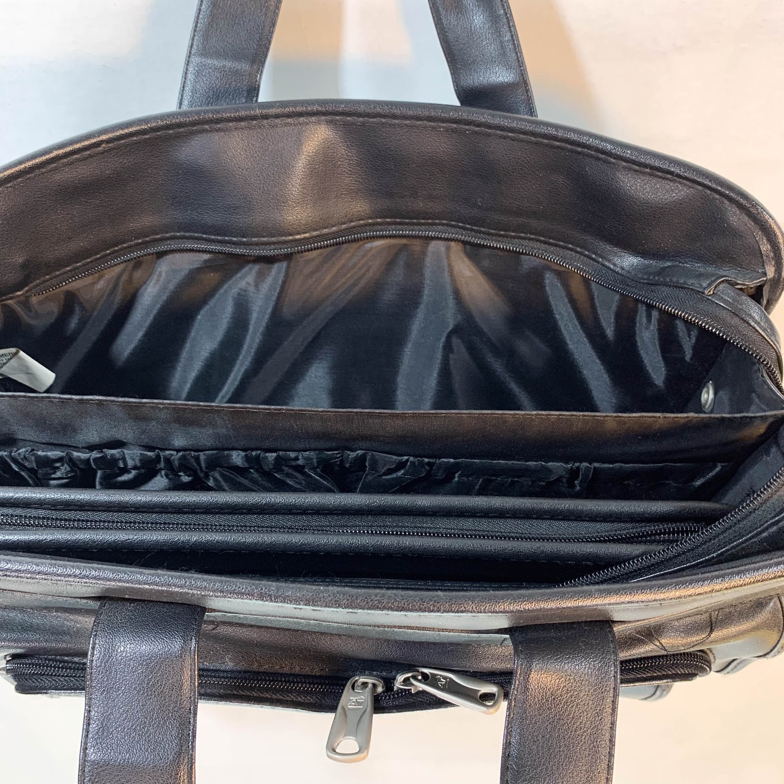 Laptop Bag American Tourister Carry On Black Faux Leather 11.5in X 16.5in