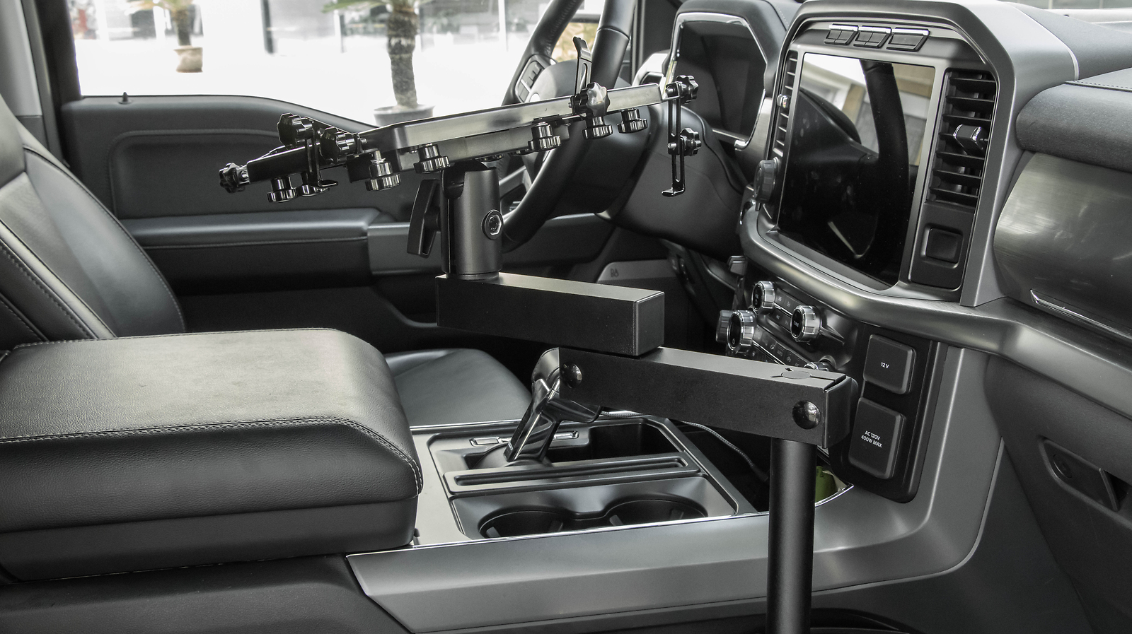 Heavy Duty Truck Laptop Mount for Toyota Tacoma 2024 2025 Adjustable Aluminum