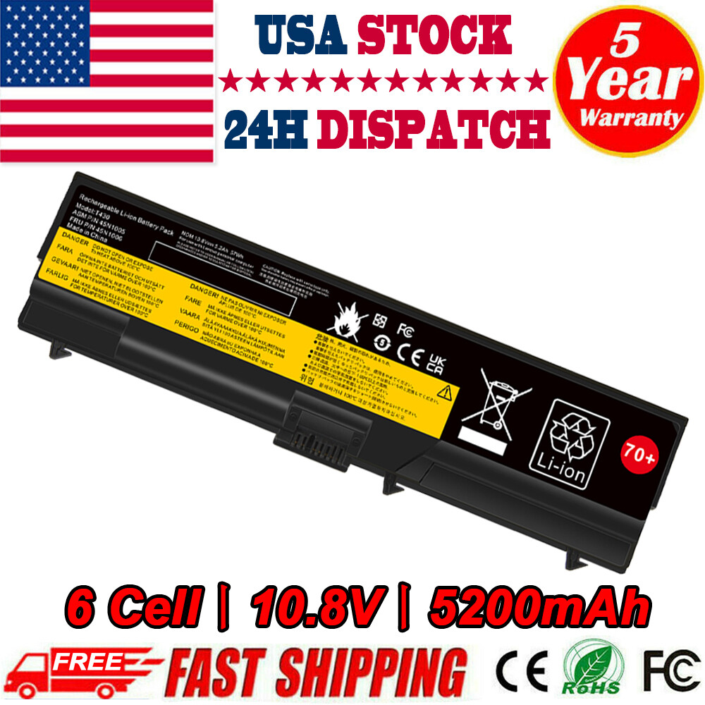 Battery for Lenovo ThinkPad 70+ T430 T530 W530 L430 L530 0A36302 45N1000 42T4235