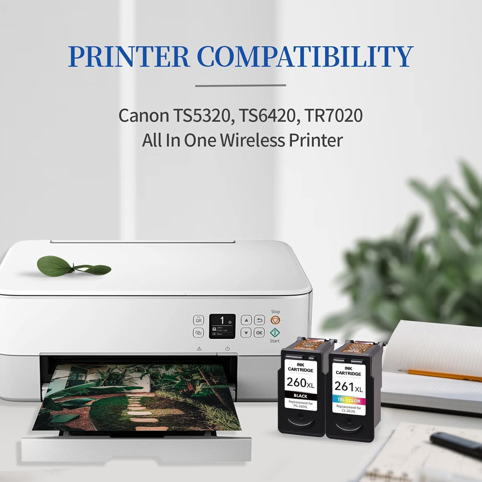 PG-260XL CL-261XL Ink Cartridge for Canon Pixma TS6420 TS6420a TR7020a Printer