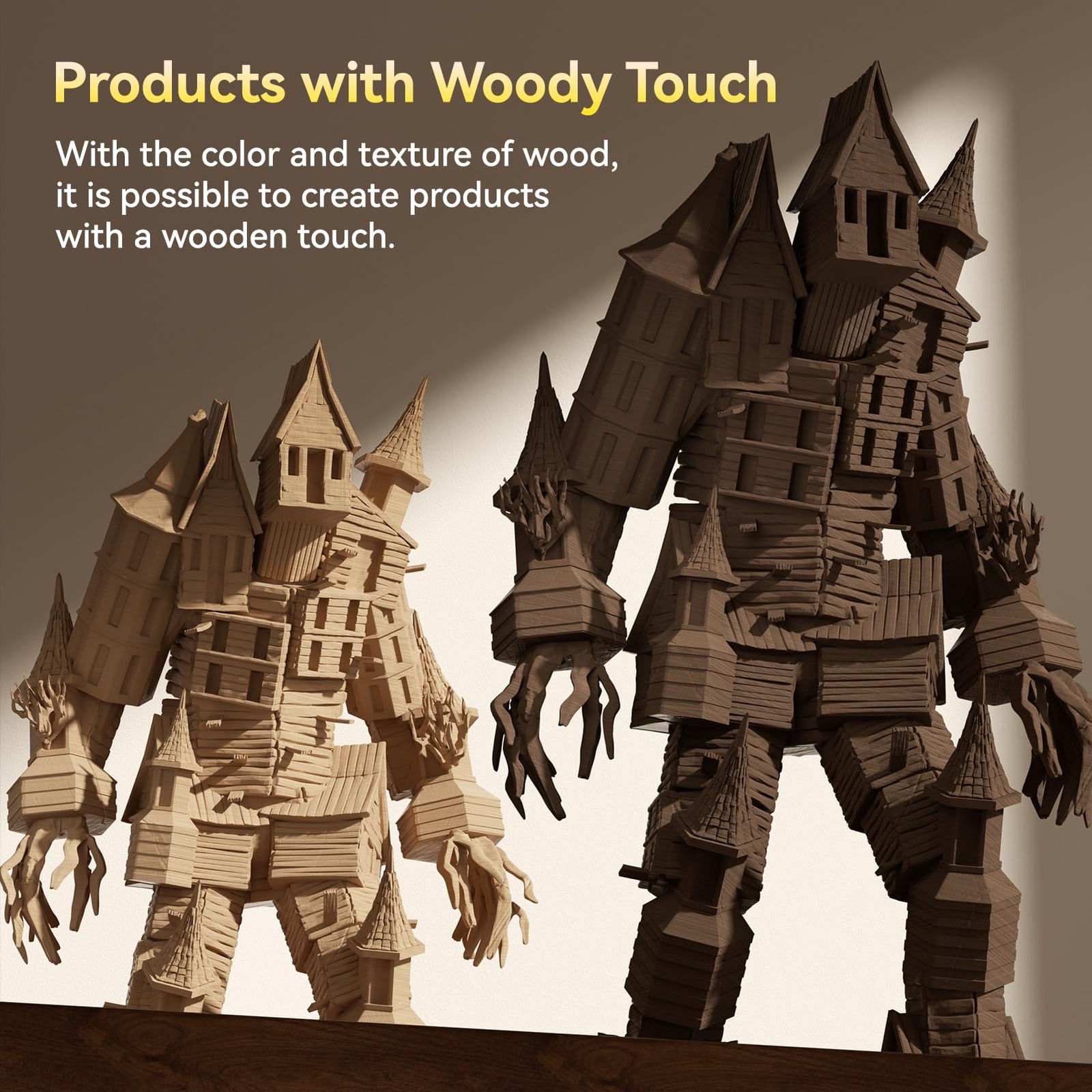 PLA Wood 3D Printer Filament, Upgrade Cardboard Spool, Print with Most 3D Pri…