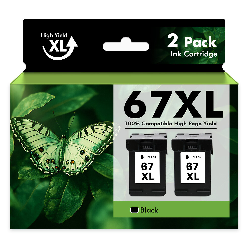 67XL Ink Cartridge for HP 67 Deskjet 2700 2700e 2755e 2800e 2855e 4155e Printer
