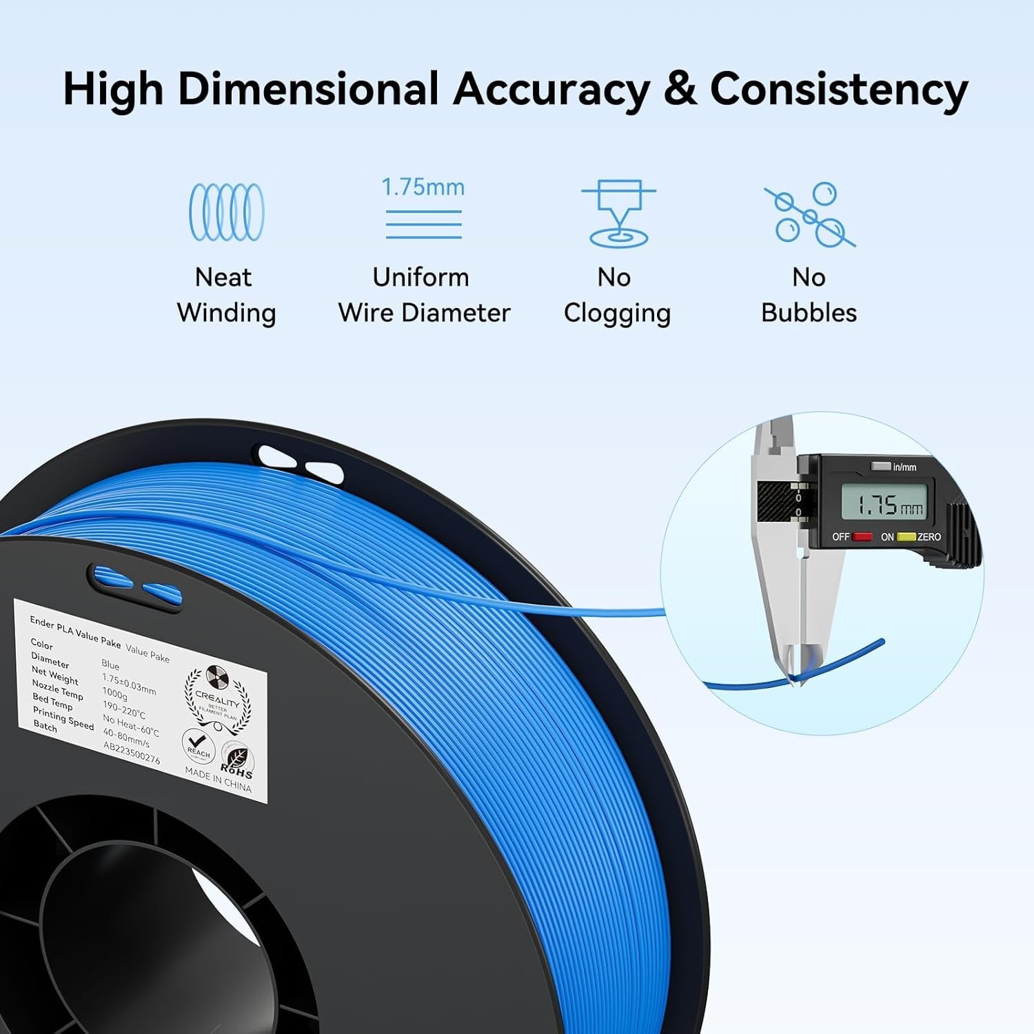 Ender-PLA 3D Printer Filament Pack, 4KG