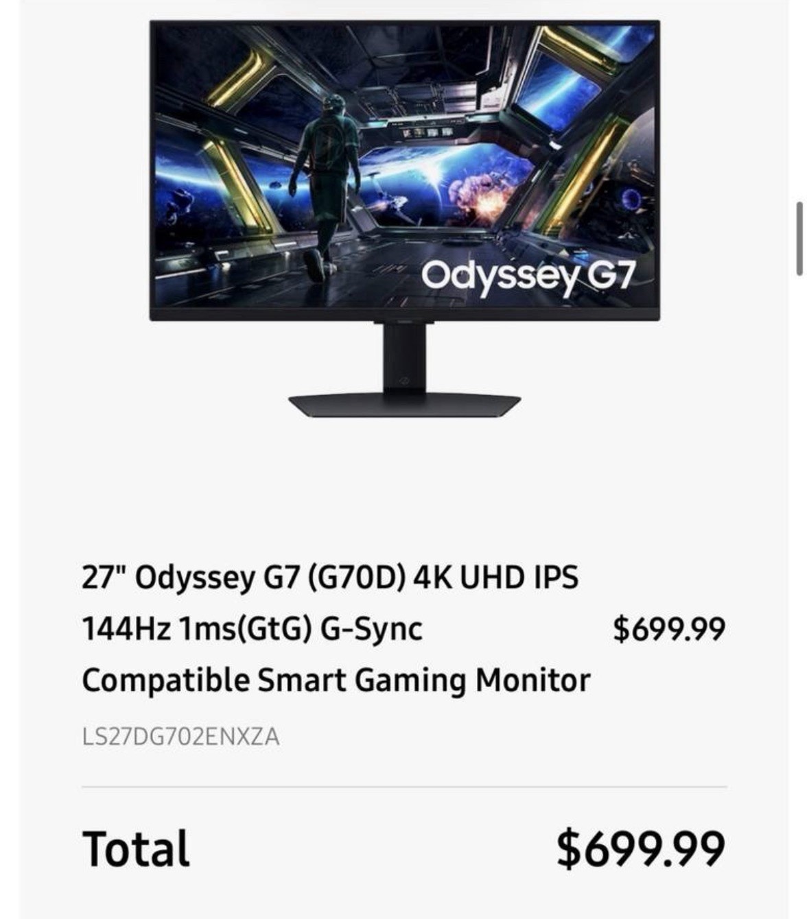 (2) Samsung Odyssey G7 4K Monitor (PS5/Xbox Series X)